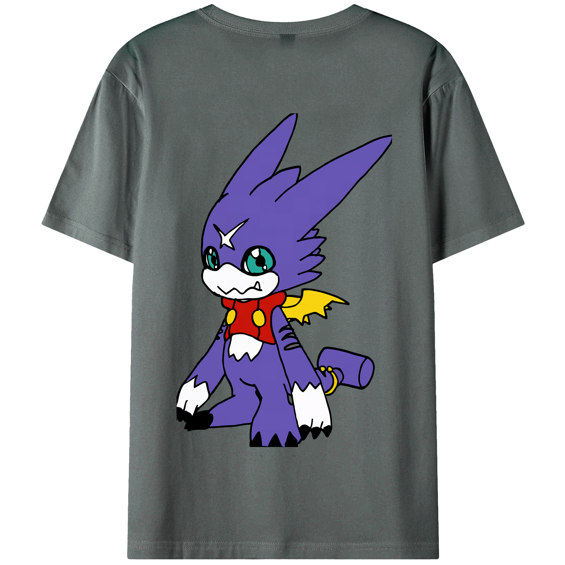 （画像用） Digimon デジタルモンスター/デジモン 綿100％半袖Tシャツ（背面プリント）